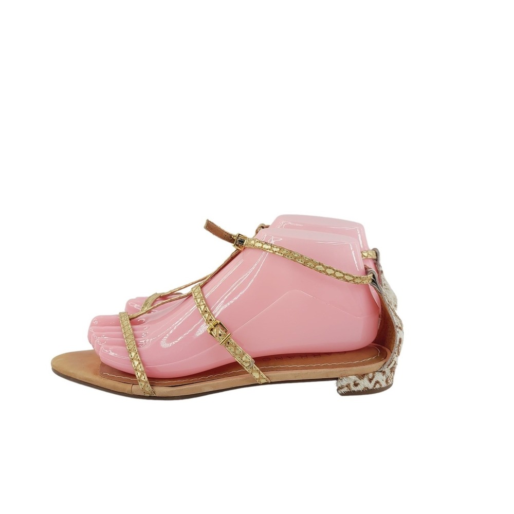 CARRANO, Solid Gladiator, Strappy, Casual Summer Sandals Women Size 8 Gold Beige